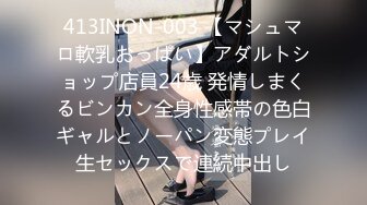 413INON-003 【マシュマロ軟乳おっぱい】アダルトショップ店員24歳 発情しまくるビンカン全身性感帯の色白ギャルとノーパン変態プレイ生セックスで連続中出し